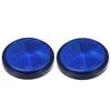 X AUTOHAUX Universal Round Reflector Motorcycle Trash for Auto Trailer Truck Motorcycle Blue 2pcs