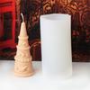 3D Santa Claus Relief Cylindrical Candle Silicone Mold Snowman Reindeer Christmas Tree Silicone Candle Molds Christmas Gift