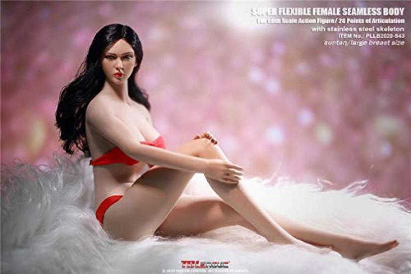 Масштабная фигурка TBLeague Загорелая кожа Высокая красивая девушка Супергибкое бесшовное тело Большая грудь В комплекте бикини Голова в комплекте Полный набор