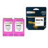 Cartouche D'encre Compatible - QUALITONER - 344XL - Couleur - Pack 2 - Compatible HP OfficeJet