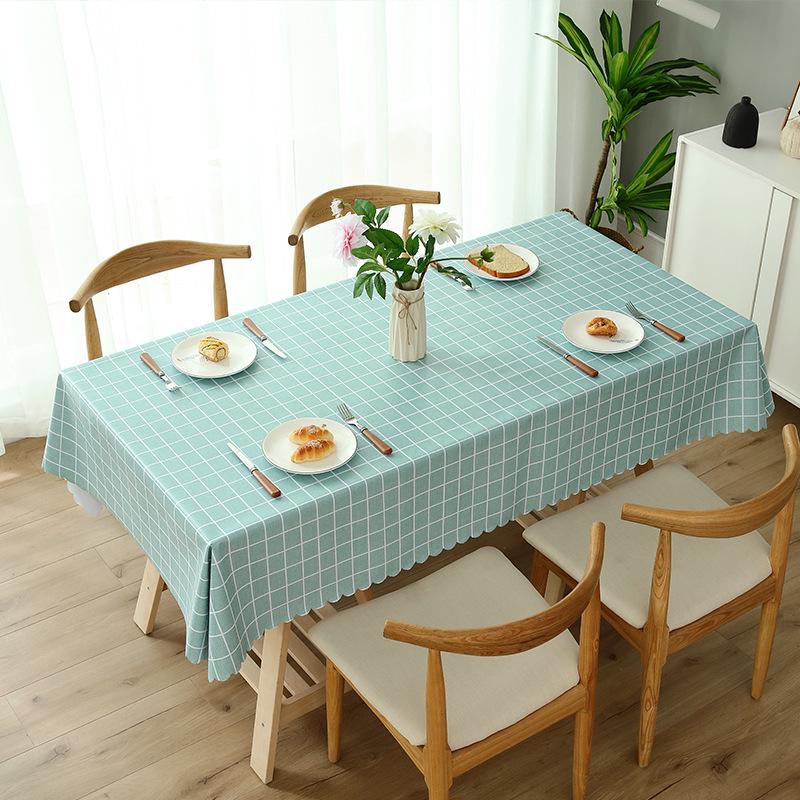Classic Plaid PVC Tablecloth: Oil-Proof, Waterproof, Wash-Free for Dining, Hotel, and Camping