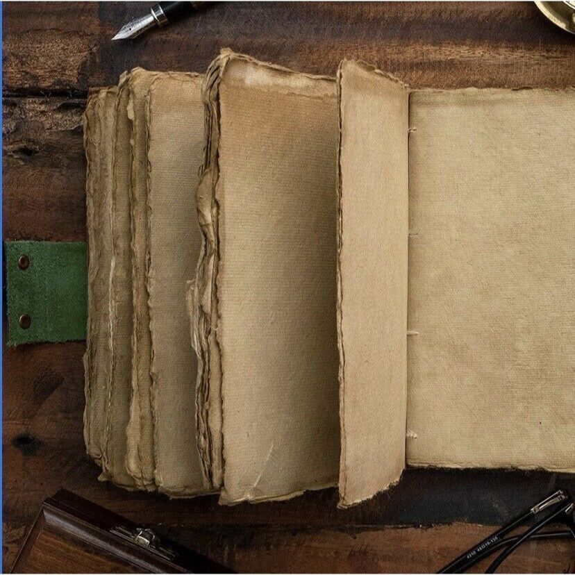 Кожаный дневник, книга теней, гримуар, антикварный бумажный замок Deckle Closer