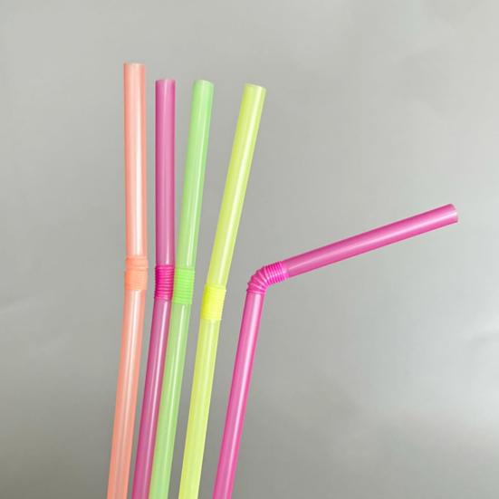 100 шт. гибкие пластиковые трубочки одноразовые питьевые трубочки разных цветов 21 см гибкие полосатые трубочки для сока для вечеринок и мероприятий