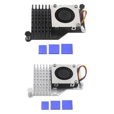 Для Raspberry Pi 5 Активный кулер Металлический радиатор Радиатор с регулируемым вентилятором охлаждения Радиатор охлаждения Совместимый держатель