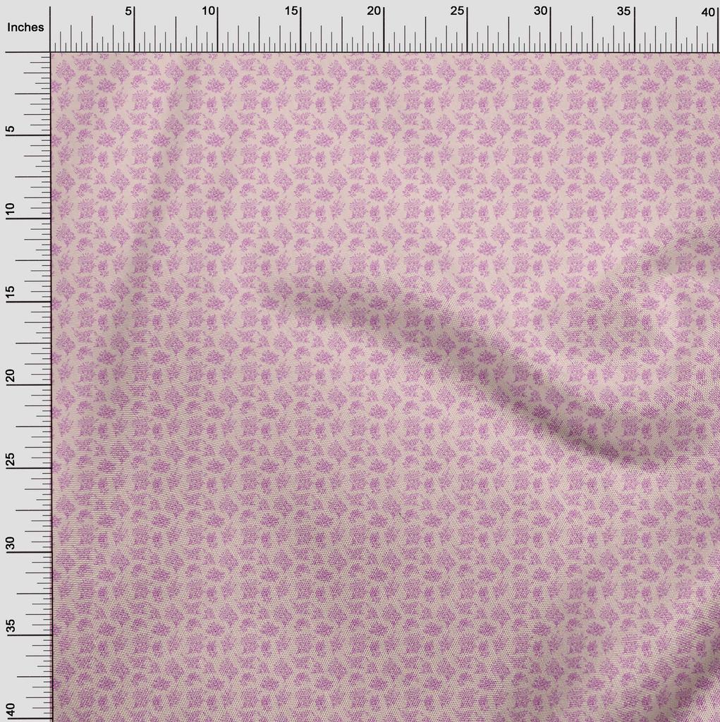oneOone Cotton Flex Dusty Pink Fabric Toile Craft Projects Decor Fabric Printed By The Yard 40 Inch