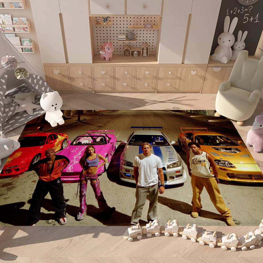 Movie F-Fast Cool Furious Floor Mat INS Style Soft Bedroom Floor House Laundry Room Mat Anti-skid Household Carpets