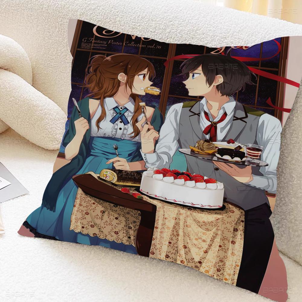 Аниме Хоримия Подушка Подарок Декор для дома и офиса Подушка для спальни, дивана, автомобиля Наволочка