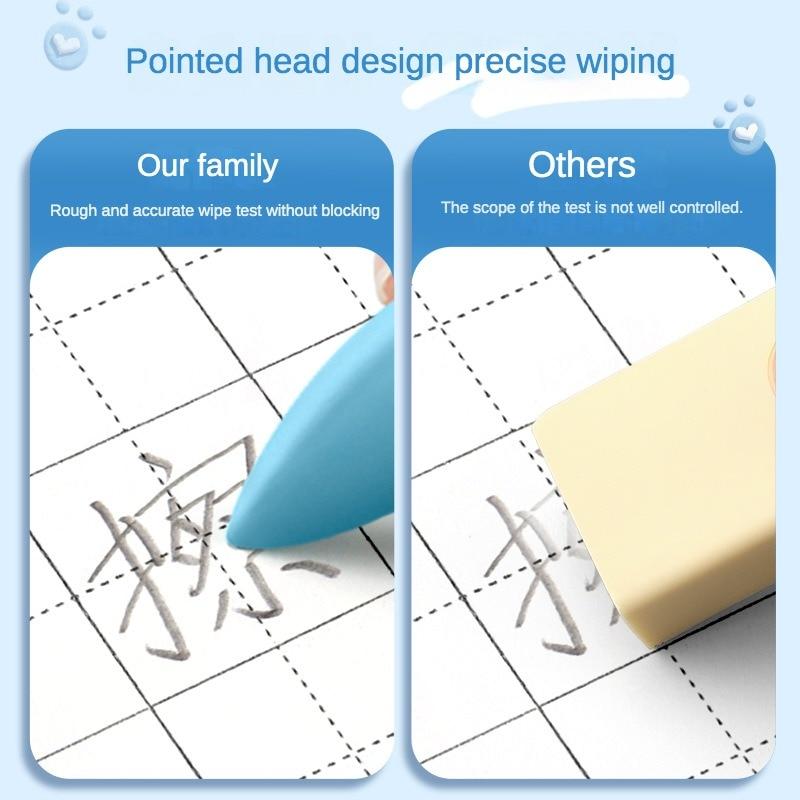 3 Pcs Super Large Hole Eraser Easy To Wipe for Primary School Students No Dross Children's Pen Like Creative Pencil Eraser