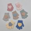 Kids Gloves Cartoon Heart Shape Decoration Baby Boys Girls Warm Gloves