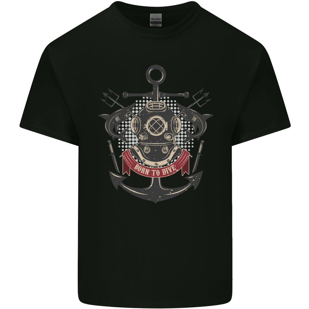 Born to Dive Scuba Diving Diver Unisexs Light Cotton TShirt