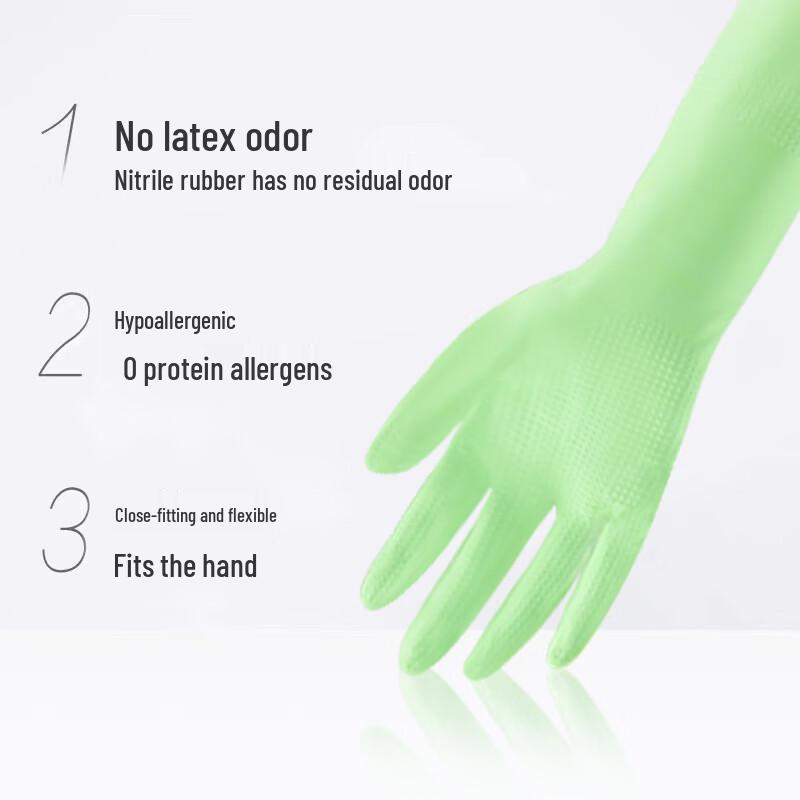 MIAOJIE Прочные нитриловые перчатки для уборки дома