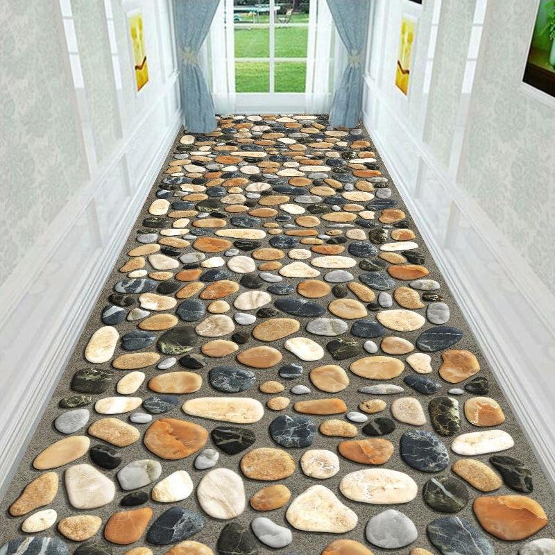 3D Corridor Carpet Minimalist Home Living Room Hallway Carpet Spliced Long Corridor Floor Mats