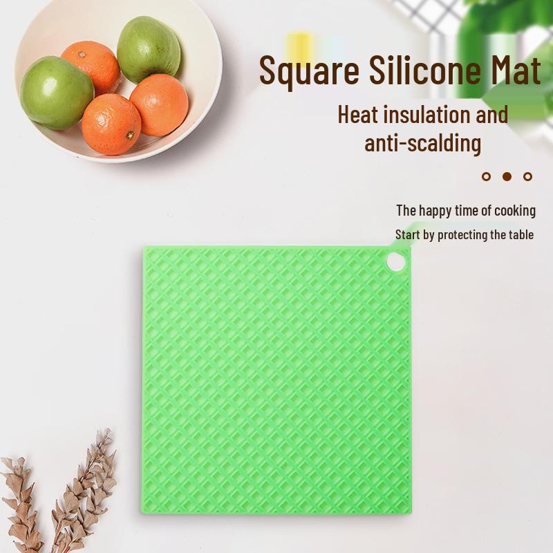 Силиконовые подставки-соты: Термостойкие, Нескользящие, Легко моющиеся, Четырехугольные Кухонные Настольные Коврики.
