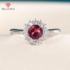 Zircon Women Rings Romantic Oval Red Stone Engage Wedding Ring Valentines Gift For Lover Fashion Jewelry Gift