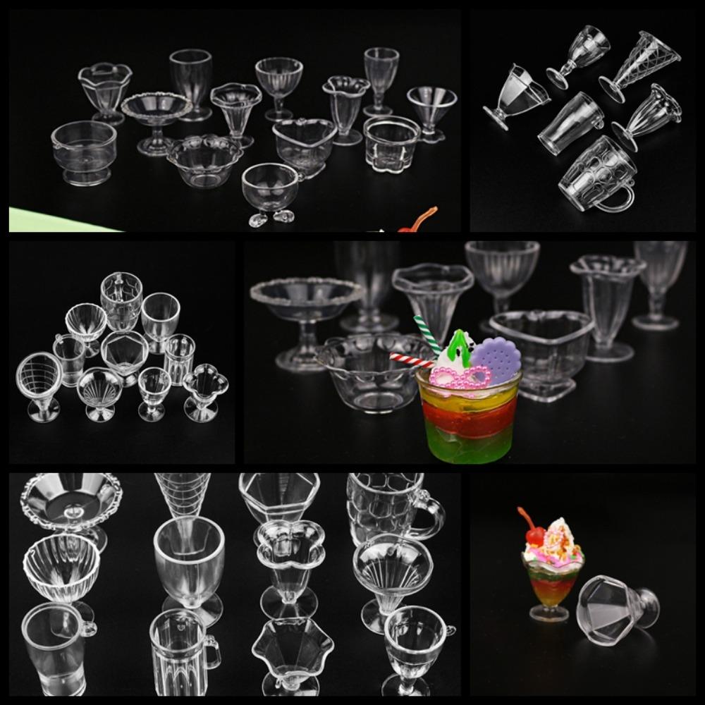 17PCS/Set Model Toy Miniatures Tableware 1:12 Dollhouse Dollhouse Mini Tableware  Pretend Play Toys