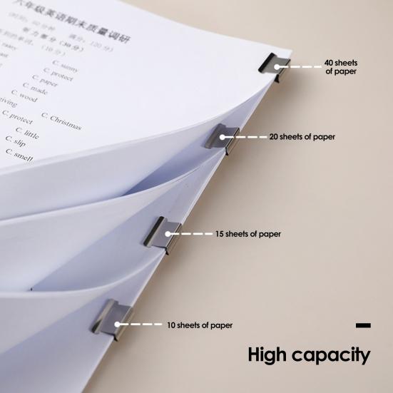 Yousheng Paper Clip Pusher Set, No Hole Punching Clip Dispenser, Lightweight PC Plastic Shell Multiple Colors Office School