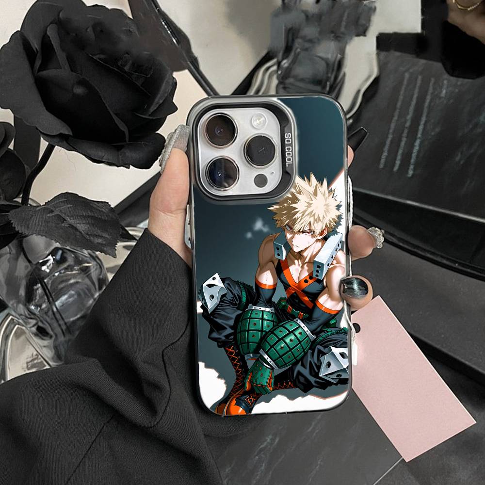 Чехол для телефона Katsuki Bakugo R-Hero Academia Для iPhone 17,16,15,14,13,12,Pro MAX Черный Матовый Ударопрочный Чехол