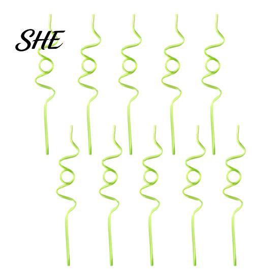 Heart Shaped Plastic Straws 10PCS PET Straws, Reusable Curved Creative Shapes Fun Drinking for Kids Adults Party Games Smoothies Juice Drinks