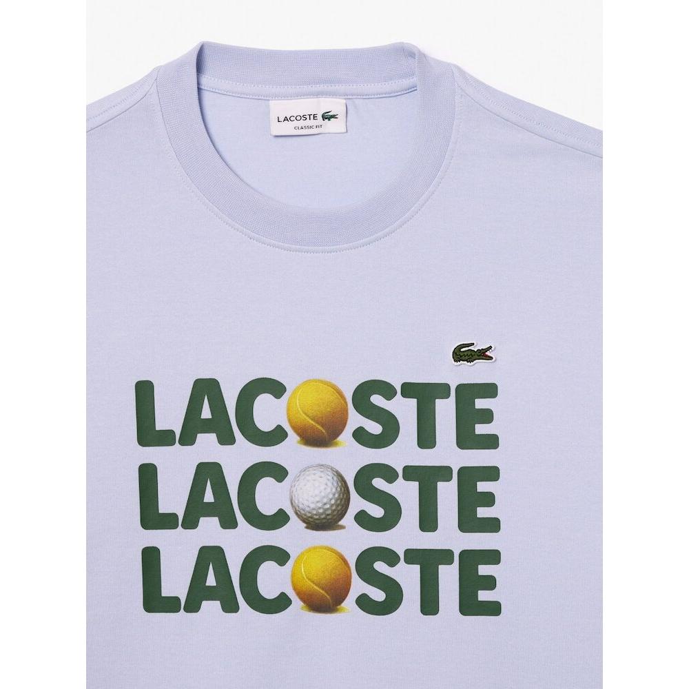 Lacoste Мужская футболка из плотного джерси с надписью «LeTTering Ball» Th7370 54g J2g q2nTh7370 54gJ2g