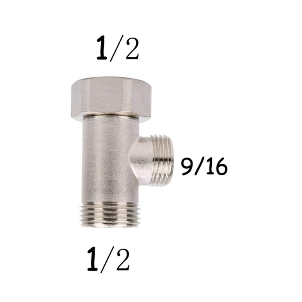 Durable T Valve Adapter Connector Brass Toilet Seat Bidet Attachment