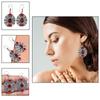 Mozambique Garnet Gemstone Unisex Women's Silver Jewelry Earring 1.5''