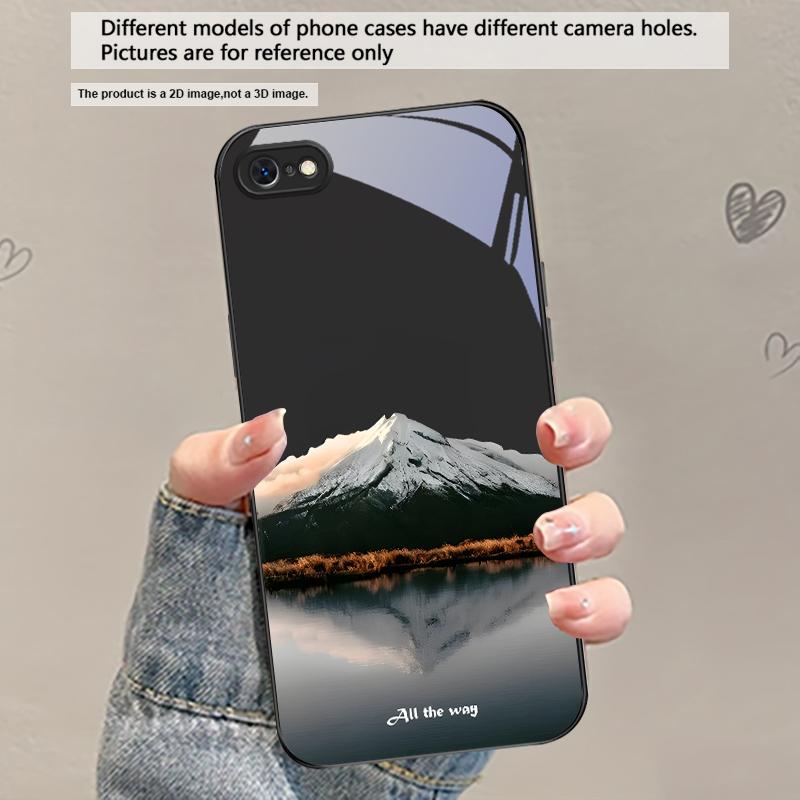 Пышный лес из листьев Для iPhone 17 Air 16 E 15 Plus 14 Pro Max 13 12 mini 11 5 6 7 8 Plus XR XS Max SE Черный стеклянный чехол для телефона