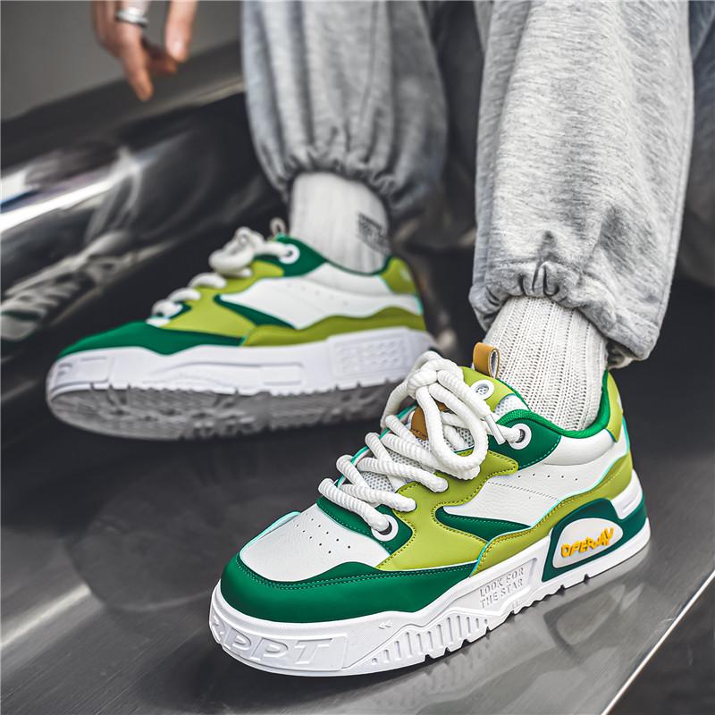 2024 Новая Мода Спортивная Обувь Мужская Кожаная Удобная и Легкая Повседневная Обувь Для Ходьбы на Открытом Воздухе Обувь для Скейтборда Смешанные Цвета