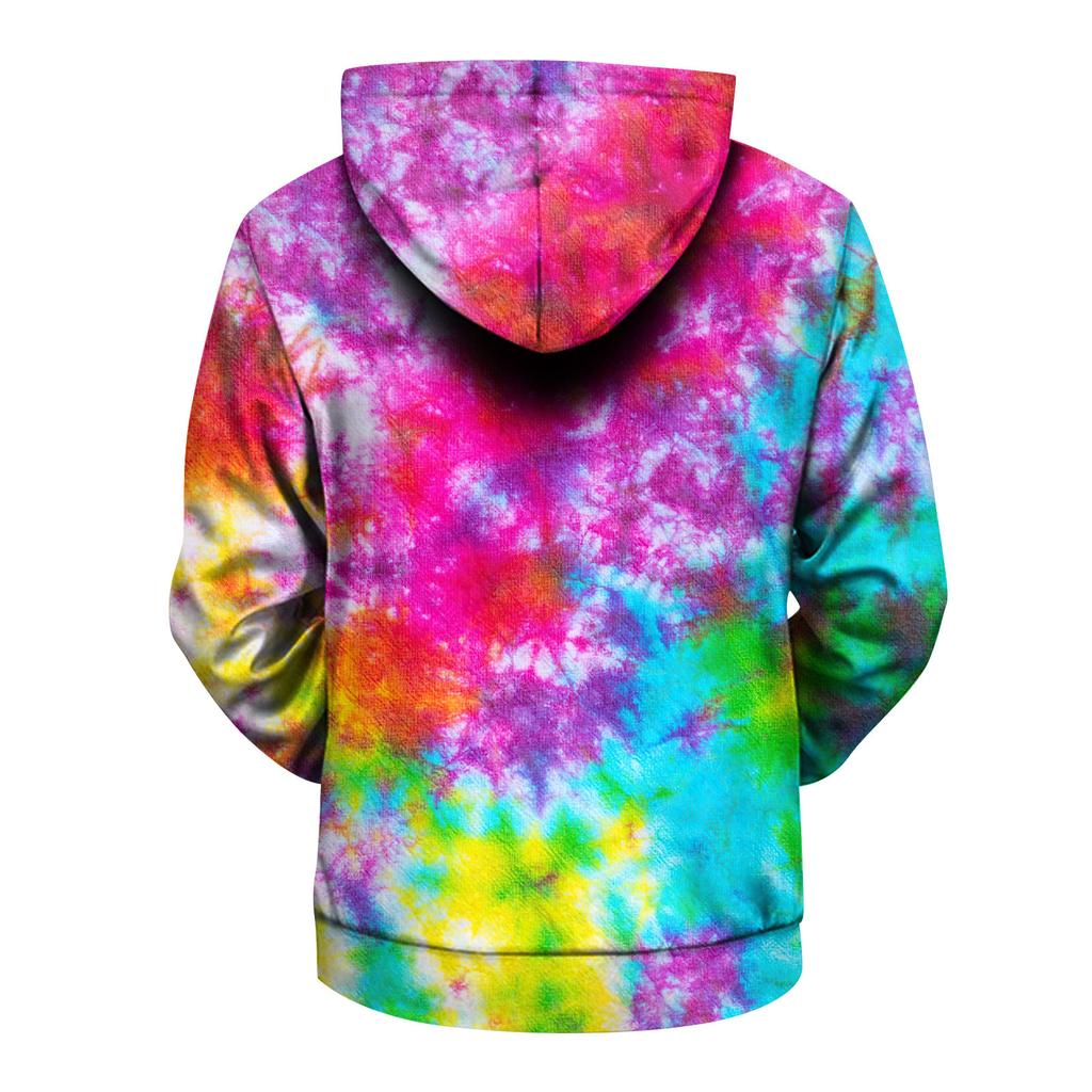 Модный свободный мужской и женский свитер с капюшоном с длинным рукавом и принтом