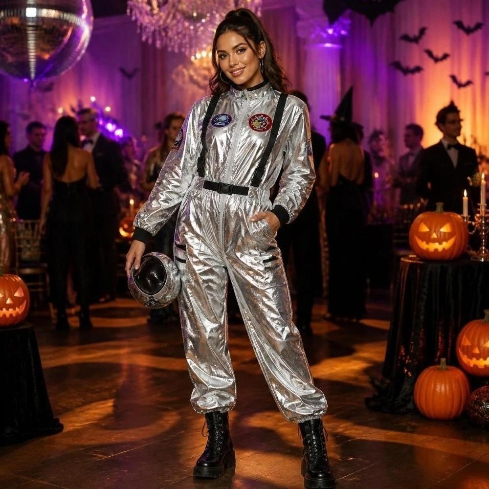 Halloween Spacesuit Jumpsuit Cosplay Costume Performance Spaceman Suit Cosplay Party