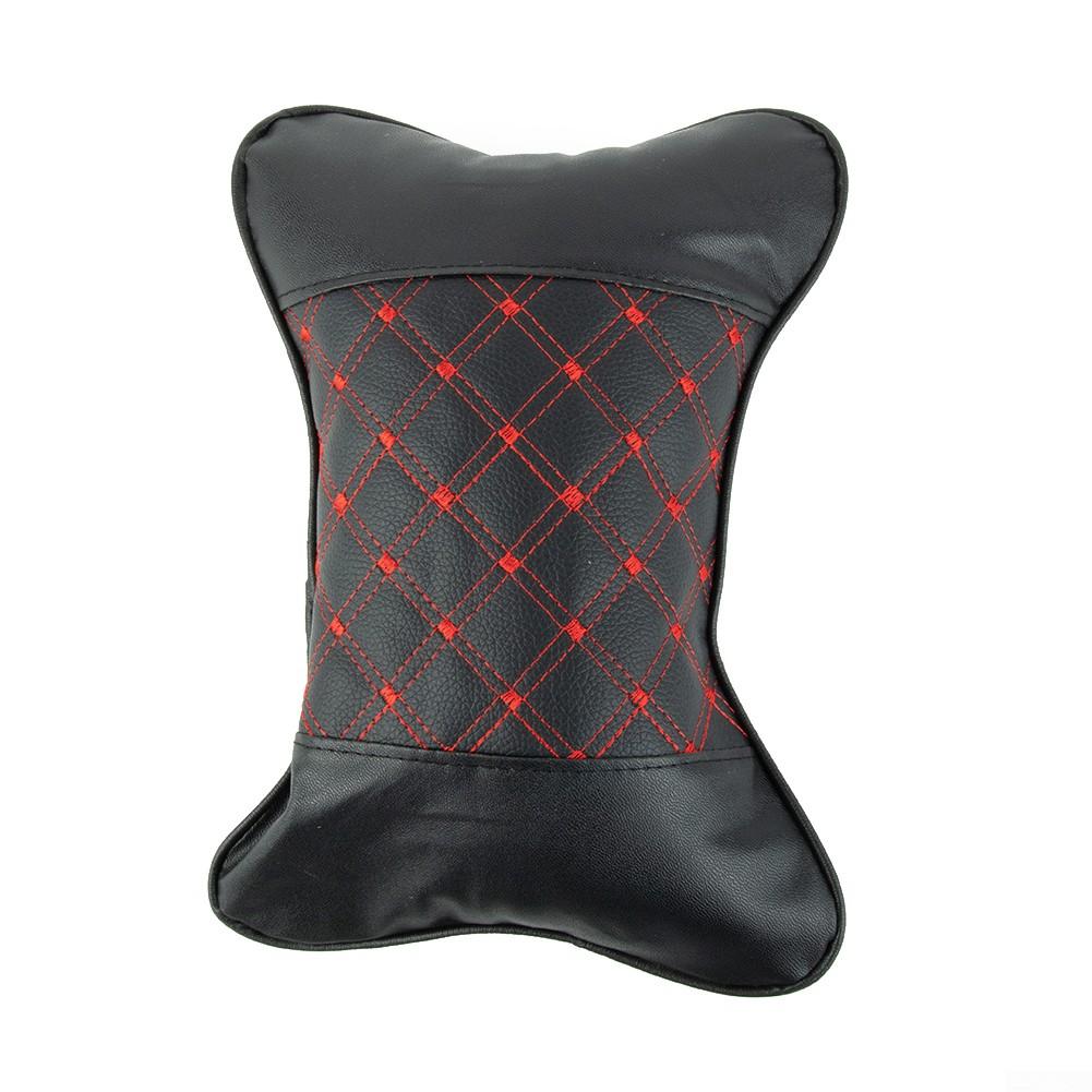 Premium Leather Car Headrest Neck Support Pillow For Four Seasons Comfort