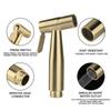 Gold Brushed Toilet Cleaning Bidet Spray Gun Wc Shower Head Douche Handheld Hose Sanitary Wall Holder Bathroom