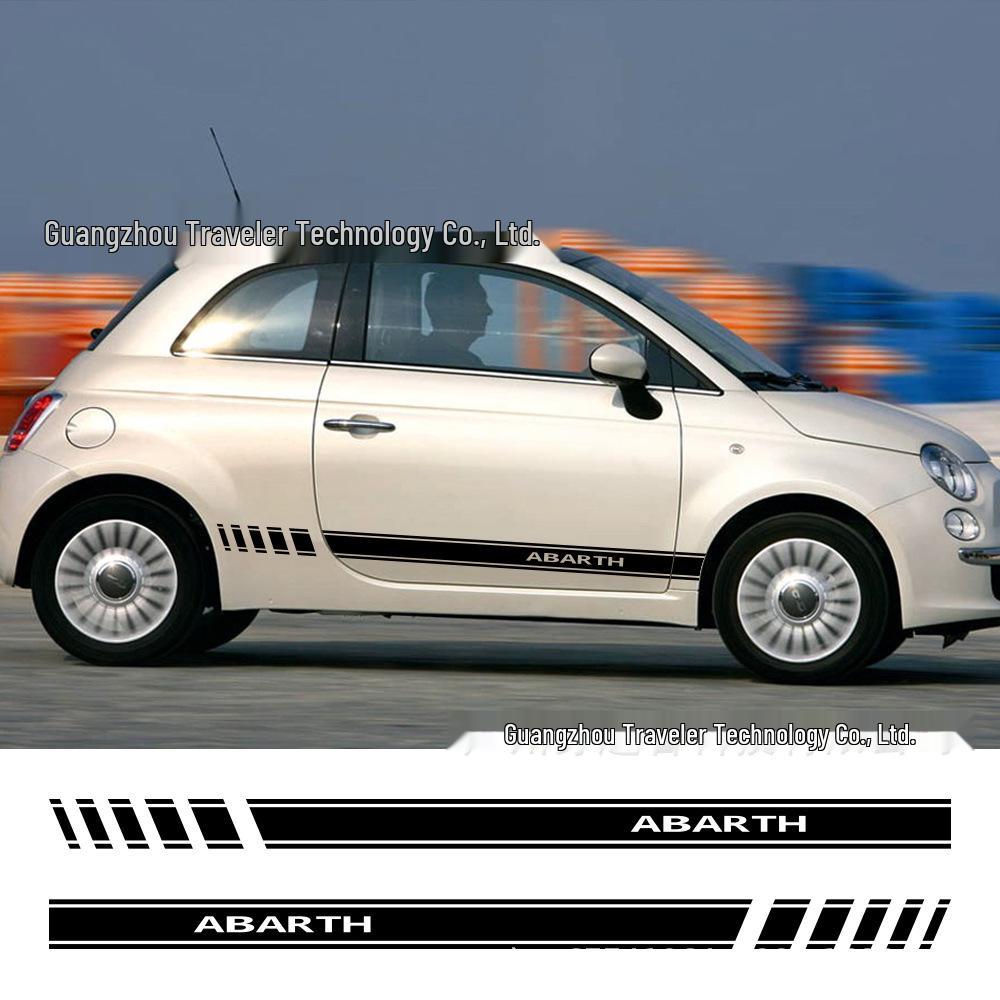 Наклейки на борт Fiat 500 Abarth Motorsport