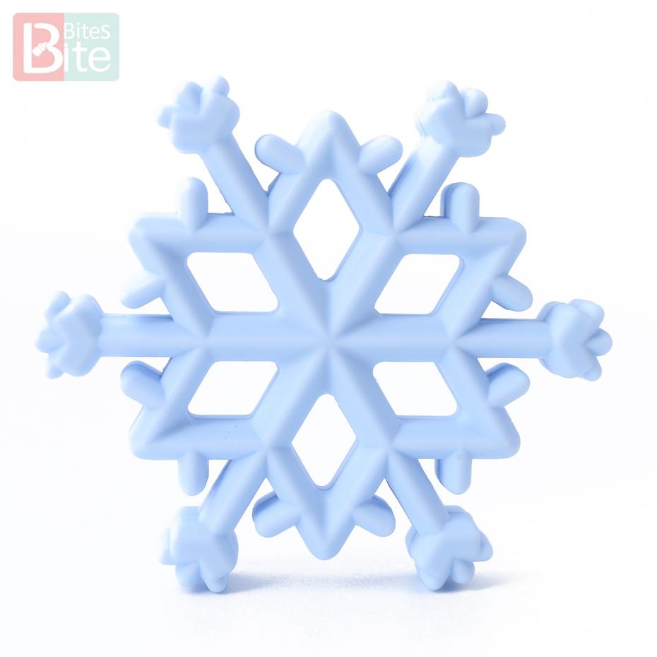 Bite Bites 1Pc Silicone Teether Christmas Gifts Tree Snowflake Pacifier Chain Making Food Grade Silicone Sika Deer Baby Teether