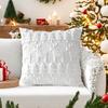 Christmas Tree Christmas Throw Pillow Cover 3D Reindeer Plush Pillow Cover  Home Decoration