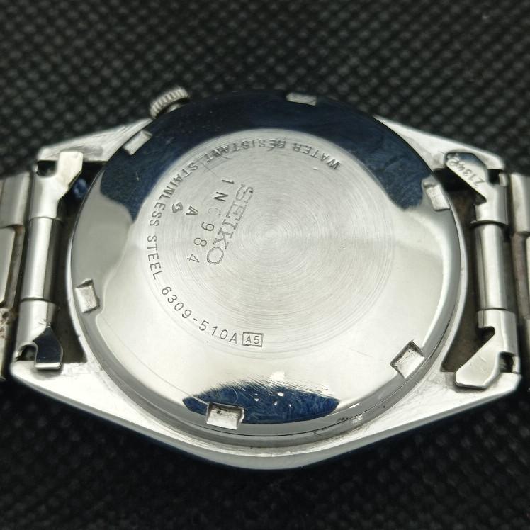 Б/У винтажные мужские часы SEIKO 5 AUTOMATIC 6309A из Японии, зеленые, 621b-a413553-2