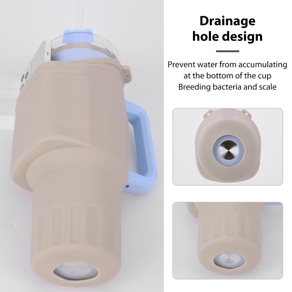 FE# Силиконовый чехол для стакана Термостойкий Устойчивый к царапинам Аксессуары для чашек (хаки)