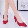 2024 Women Shoes Pointed Toe Pumps Patent Dress Shoes High Heels Boat Shoes 35-42