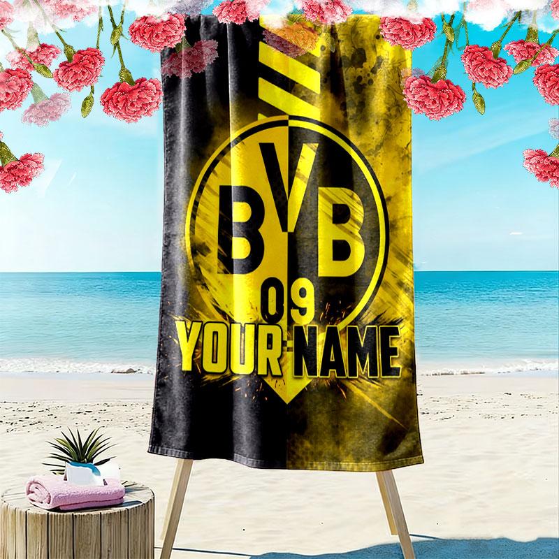 Custom Bvb Print Beach Towel, Large Soft Quick Dry Towel for Beach Camping Swimming