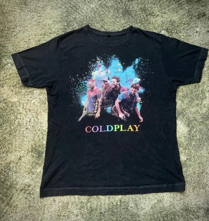 COLDPLAY (2018)(bangkok) TOUR TWO SIDED TSHIRT REPRINT All Size S-5XL