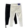 Men's Slim Fit Black & White Jeans - Nine-Point Skinny Casual Trousers