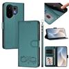 Happy Heart Pattern Magnetic Closure Vegan Leather Phone Case With Wrist Strap For vivo X200 FE