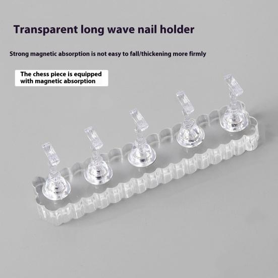 Магнитная подставка для ногтей Держатель для демонстрации накладных ногтей Профессиональный набор для нейл-арта