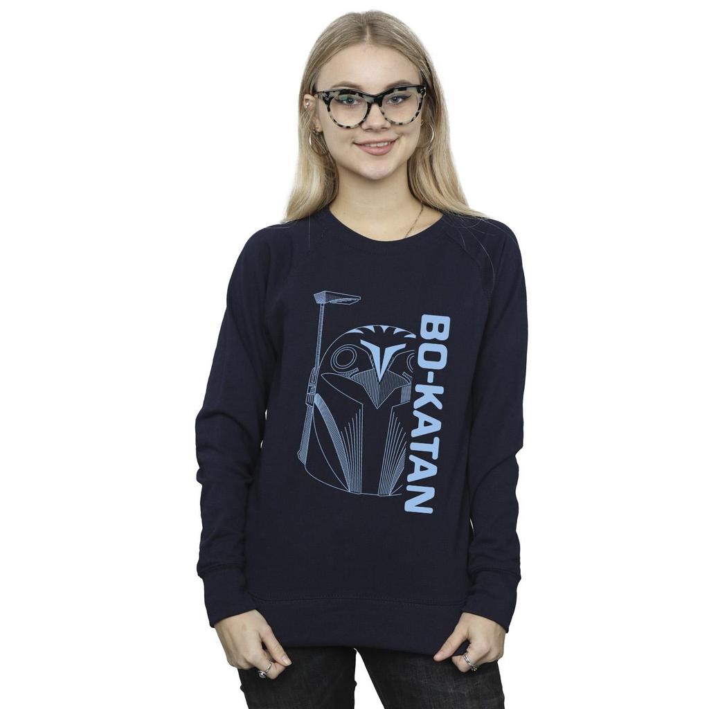 Star Wars Womens/Ladies The Mandalorian Bo Katan Helm Sweatshirt