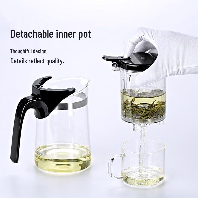 Shang Ming 750ml One-Touch Filter Glass Teapot