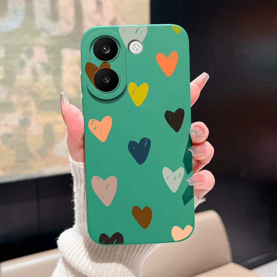 Для Xiaomi Poco X8 Pro X8 Pro Max Чехлы Цветное Сердце Защита от падения Художественный Защитный Чехол Для PocoX8Pro PocoX8ProMax Задняя Крышка
