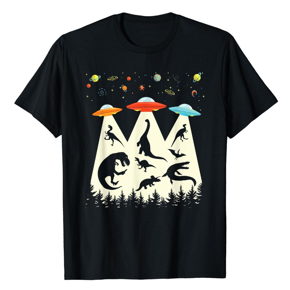 Funny Dinosaur Ufo Lover Vintage Alien Abduction Unisex T-Shirt
