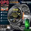 Новые мужские GPS-смарт-часы 1,7-дюймовый HD-экран Военный звонок IP68 Водонепроницаемые 100 спортивных режимов Смарт-часы с большой батареей 720 мАч