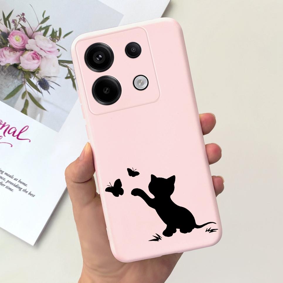 Чехол для телефона Xiaomi Poco X6 Pro 5G Poco M6 Pro 4G Роскошный Конфетный Силикон Милые Животные Мягкая Задняя Крышка Для PocoX6 PocoM6 5G Capa