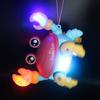 Электрическая игрушка-краб Свет и музыка Питание от батареек Дергающийся шнурок Милый краб Ходит боком Интерактивные игрушки Мальчики Девочки Ходячий