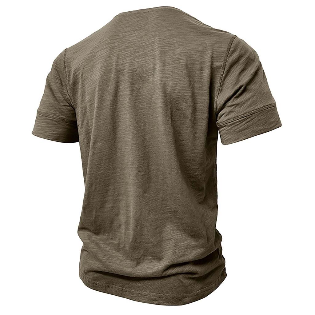 Мужская футболка с короткими рукавами и воротником-лацканами, повседневный топ с круглым вырезом